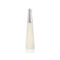 Issey Miyake fragrance bottle with silver cap, pale cream liquid, EDT spray