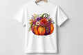 Purple Floral Pumpkin Graphic Tee
