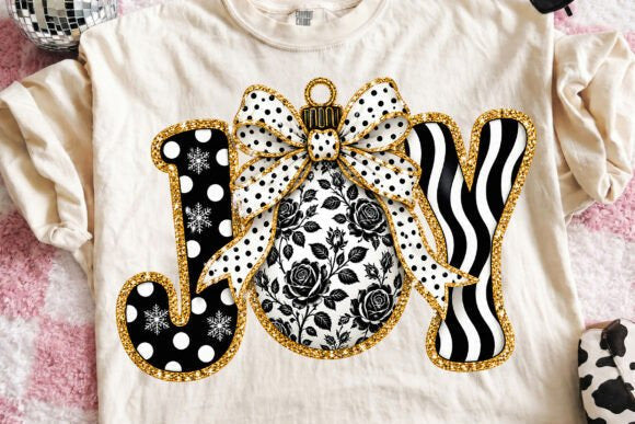 Joy Patterned Graphic Tee