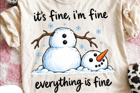 It's Fine Snowman Graphic Tee