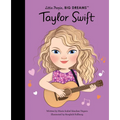 Hardcover book with illustrated Taylor Swift holding a guitar on a purple cover.