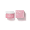 Rose cream jar and box set, pink jar with white lid and pink carton.