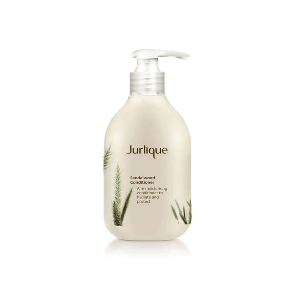 JURLIQUE Sandalwood conditioner bottle with white pump, beige bottle, 10 oz