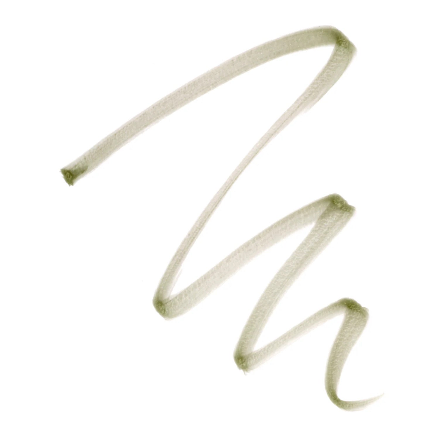 Light ash-blonde brow swatches on skin, three curved strokes