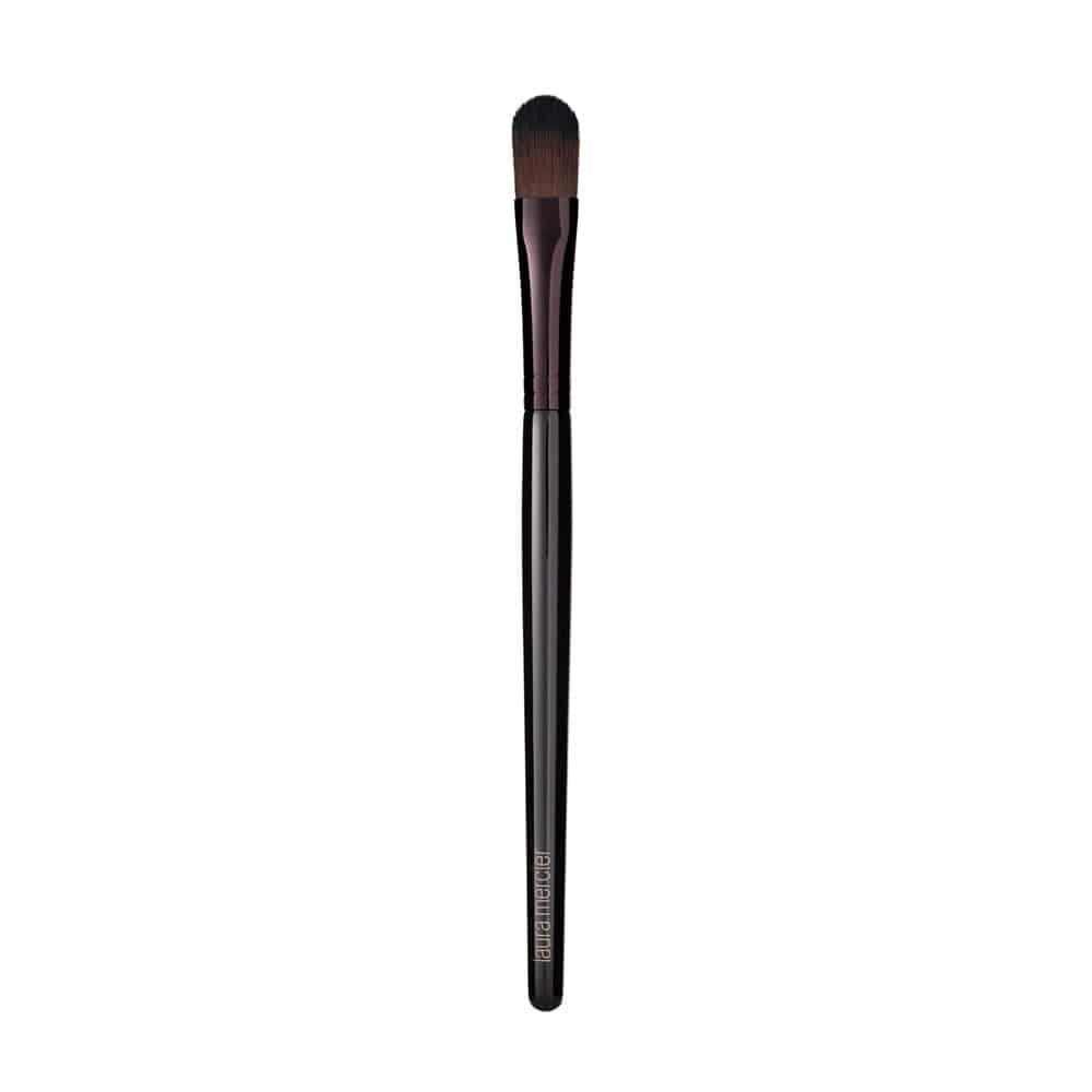 Laura Mercier Camouflage powder brush with brown bristles and black handle