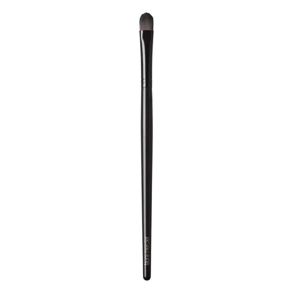 Laura Mercier eye color brush with slim black handle and small angled bristles