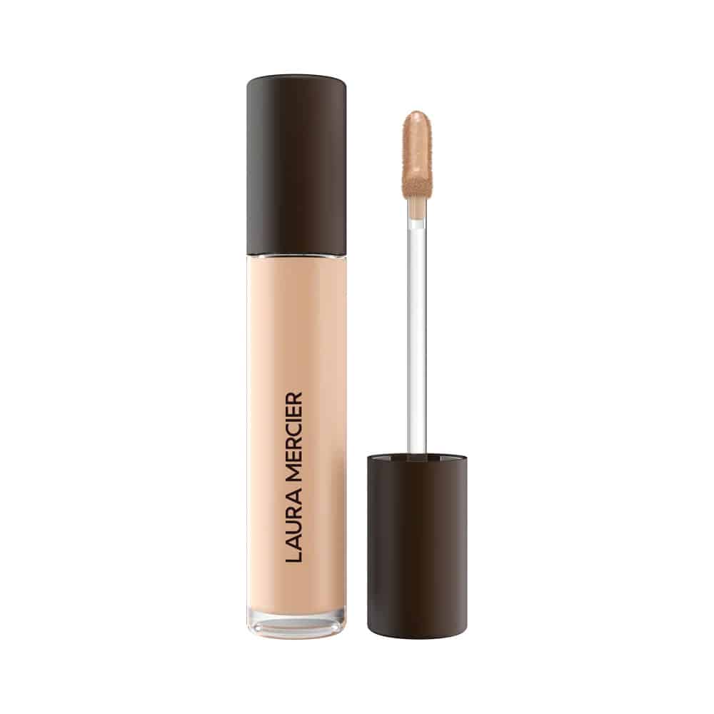 Concealer in light tan-beige tube with dark brown cap and doe-foot applicator