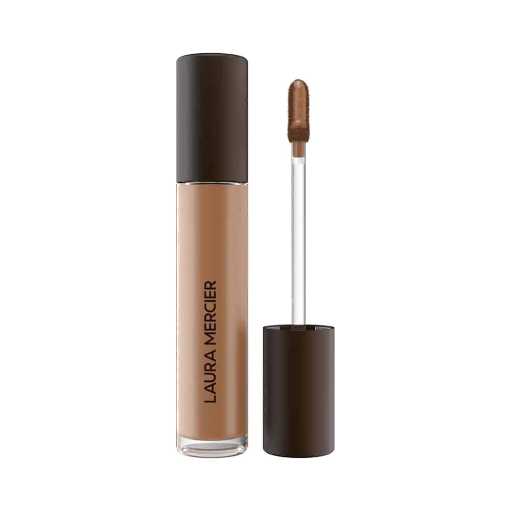 Laura Mercier Flawless Fusion concealer bottle with doe-foot applicator, warm tan shade