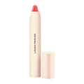 Petal Soft Lipstick Crayon with coral-red tip and cream tube, capped base shown
