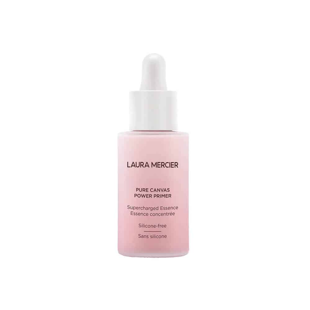 Laura Mercier Pure Canvas power primer essence bottle with dropper, pink liquid