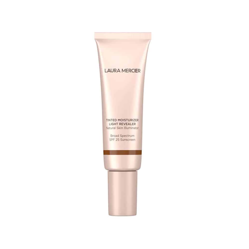 Tinted moisturizer squeezable tube, pale warm beige cream formula