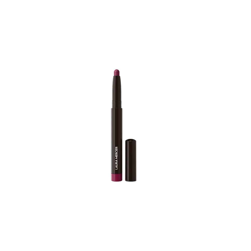 Laura Mercier Velour Extreme Matte Lipstick in dark magenta, black cap