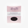 Loving Tan tan removing and skin polishing glove box, pink packaging with dark oval