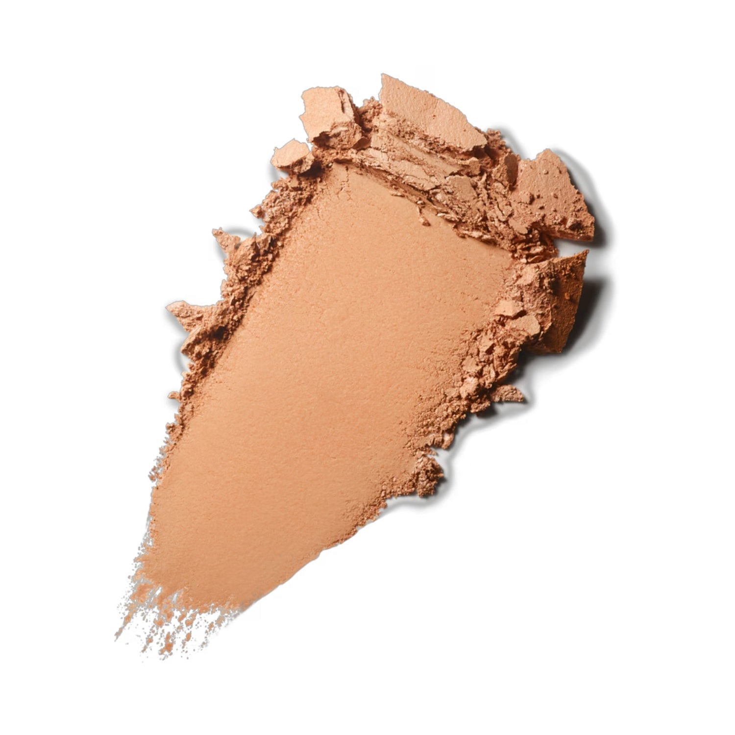 Mineralized skinfinish powder swatch, medium tan with crumbly shimmer edges
