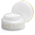 eve lom moisture mask jar with white cream, open lid