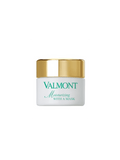 Valmont moisturizing mask jar, gold lid, white container