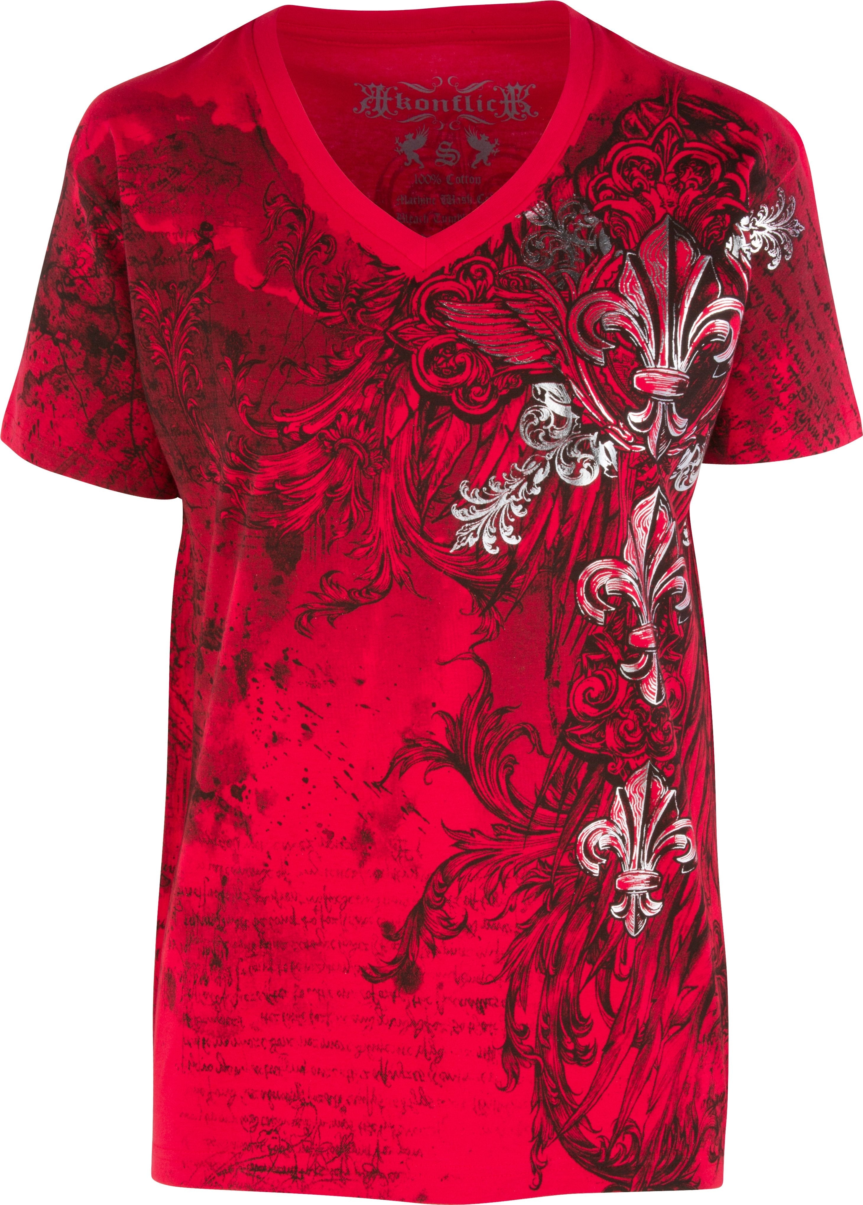 Sakkas Vines and Fleur De Lis V-Neck Mens T-Shirt