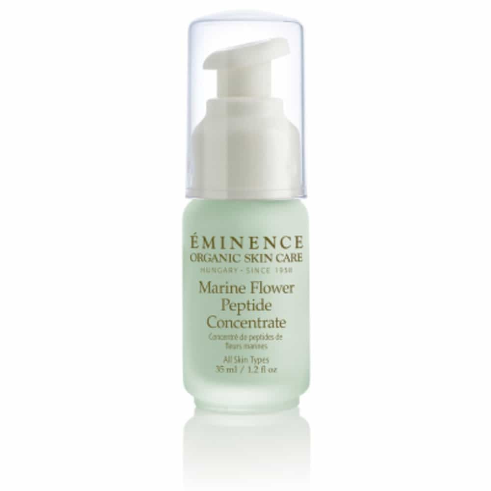 EMINENCE Marine Flower Peptide Concentrate bottle with pump, pale green liquid