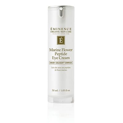 Eye cream bottle, EMINENCE Marine Flower Peptide, white label, 30 ml/1.05 oz