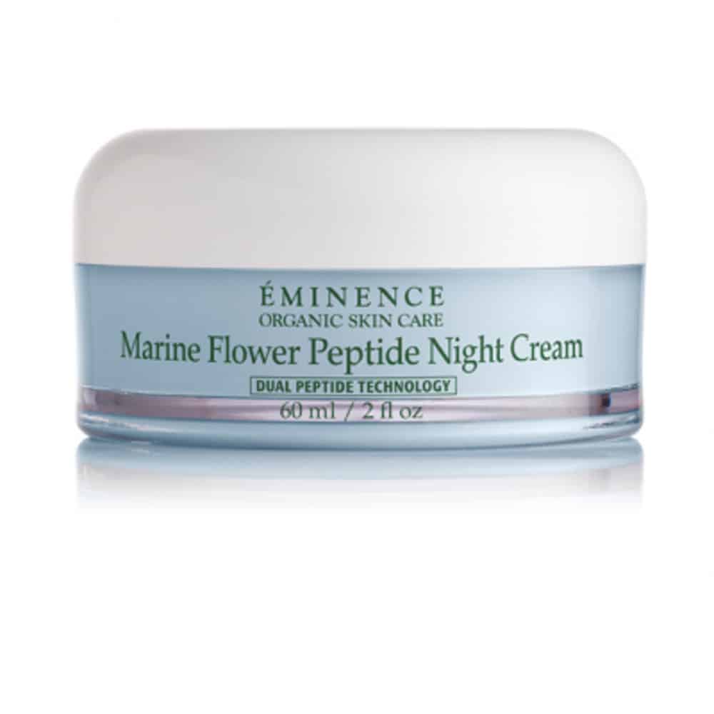 EMINENCE Marine Flower Peptide Night Cream jar with blue label, 2.2 oz/60 ml