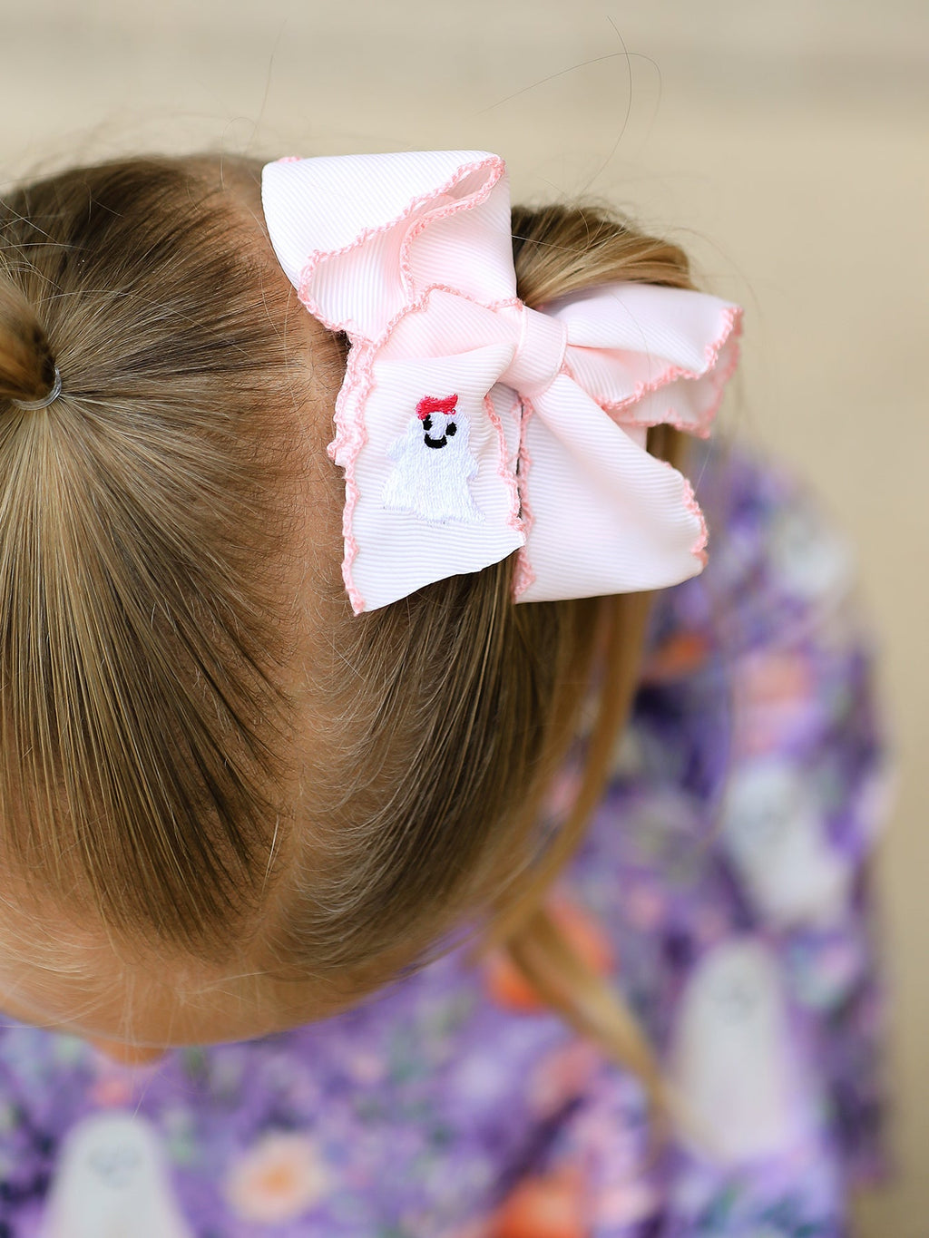 Halloween Ghost Bow Hairpin 3.9 Inch