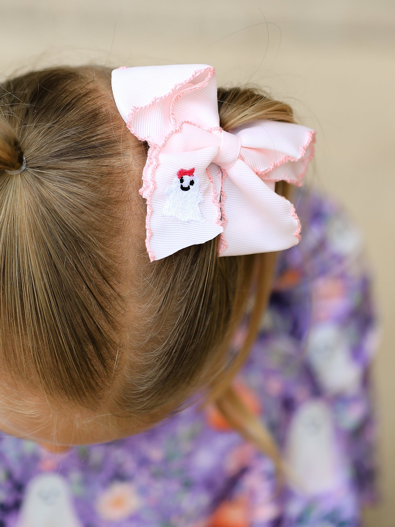 Halloween Ghost Bow Hairpin 3.9 Inch