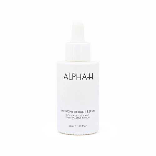 ALPHA-H Midnight Reboot Serum bottle with dropper, 1.69 fl oz