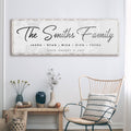 Last Name Family Sign Black And White