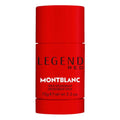 Red Montblanc Legend Red stick deodorant, 2.5 oz, cylindrical tube with branding and label.