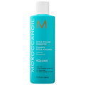 Turquoise extra volume shampoo bottle with white cap, tall rectangular shape