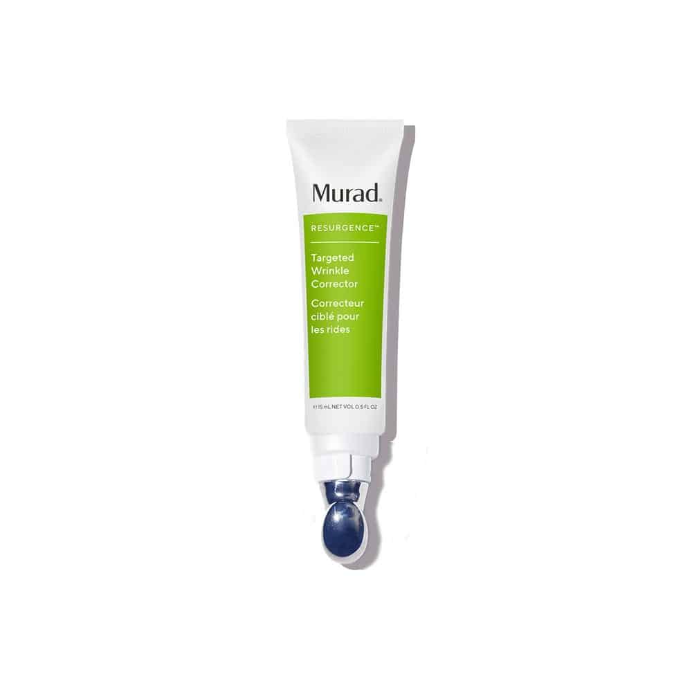 Murad targeted wrinkle corrector tube with green label and blue cap applicator