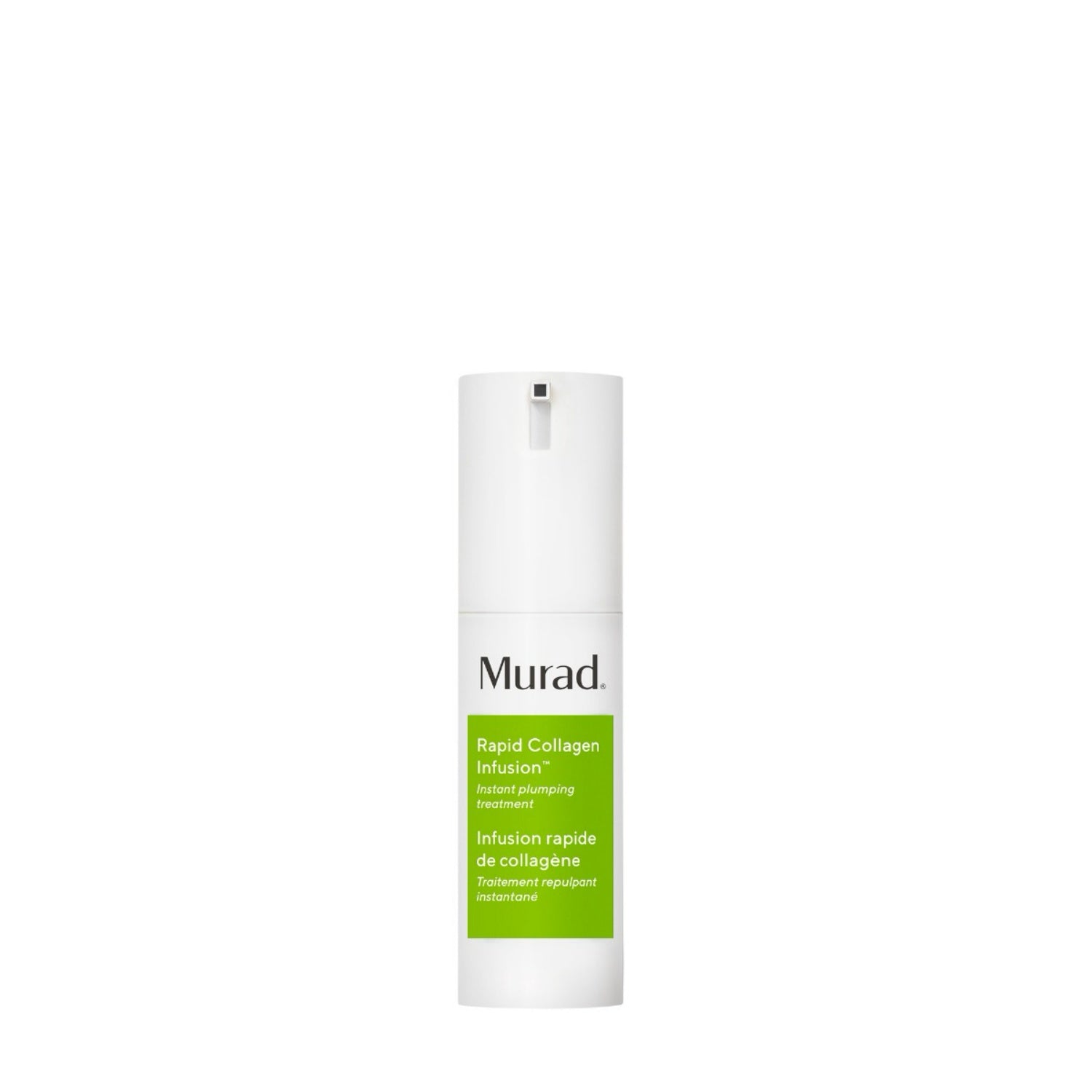 Murad Rapid Collagen Infusion serum bottle with green label, white cap