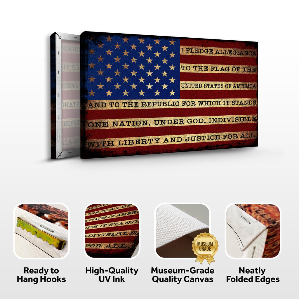 I Pledge Allegiance To The Flag Of USA Sign