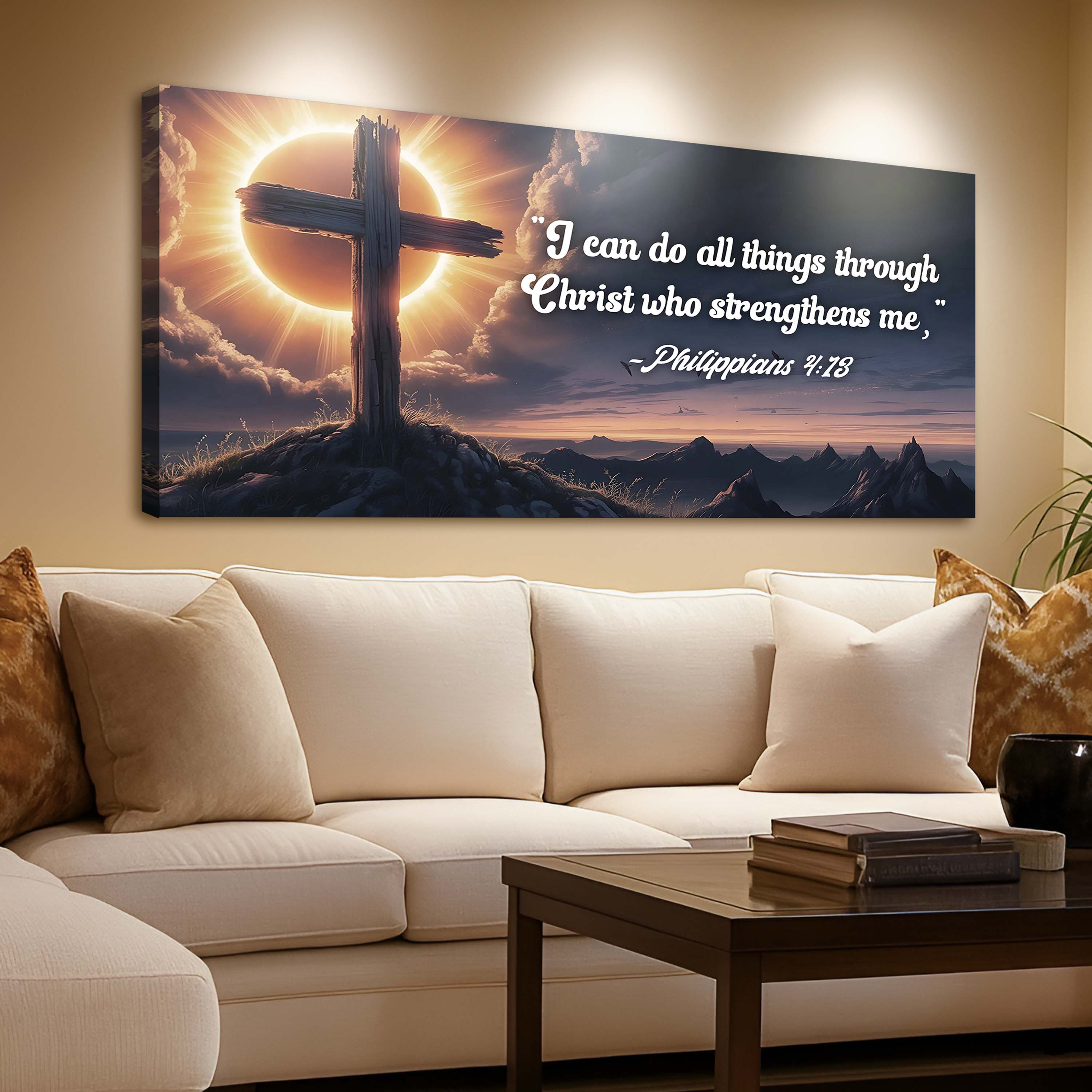 Philippians 4:13 - I Can Do All Things Through Christ Faith Sign