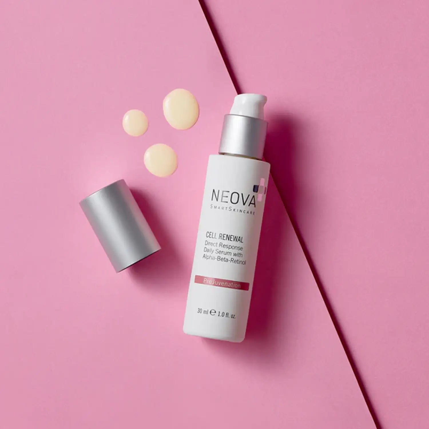Neova Cell Renewal face serum bottle with pump cap