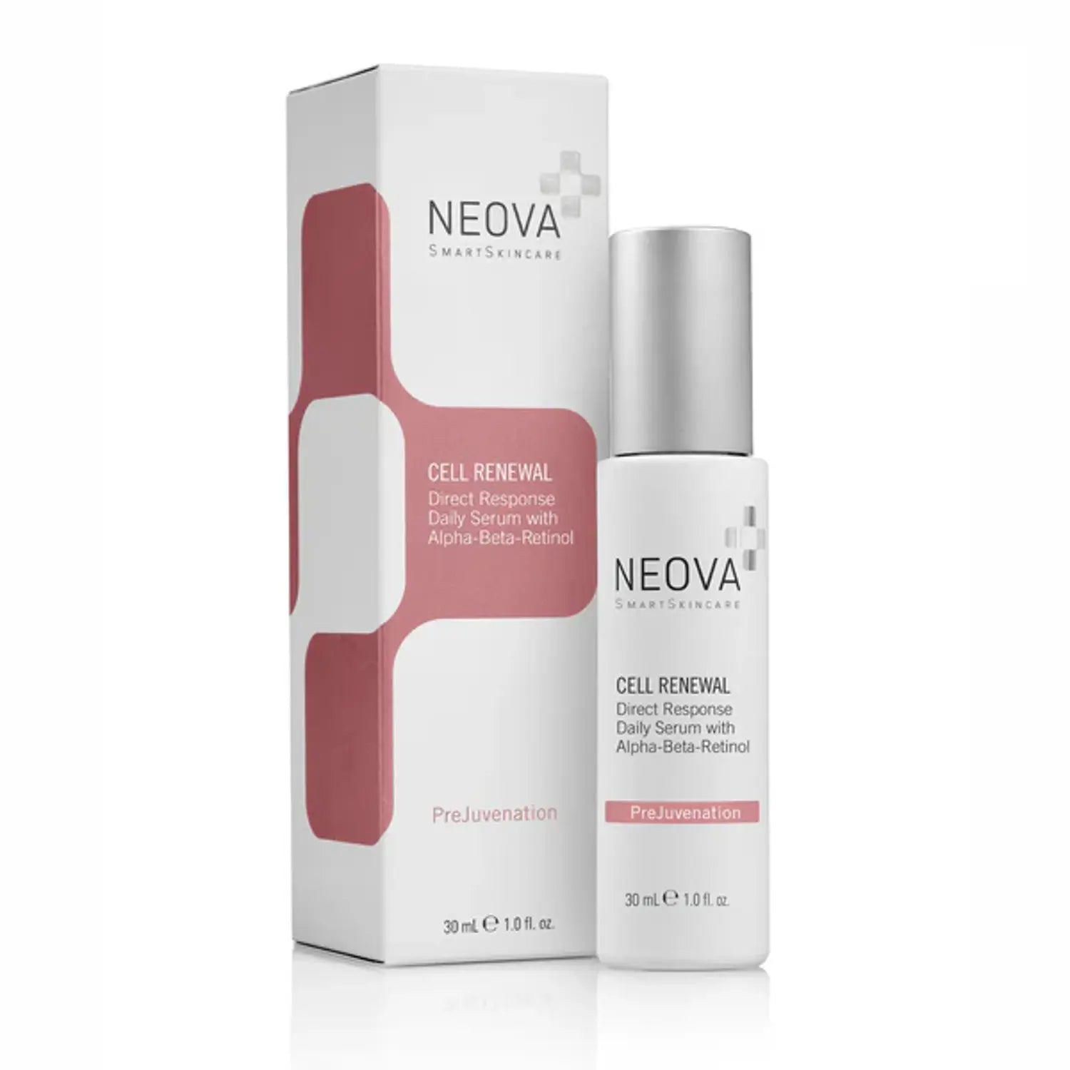 Neova Cell Renewal daily face serum bottle and box, 1 oz