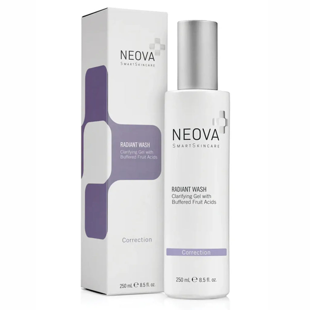 Radiant Wash clarifying gel in bottle with cardboard box, 250 ml, silver cap
