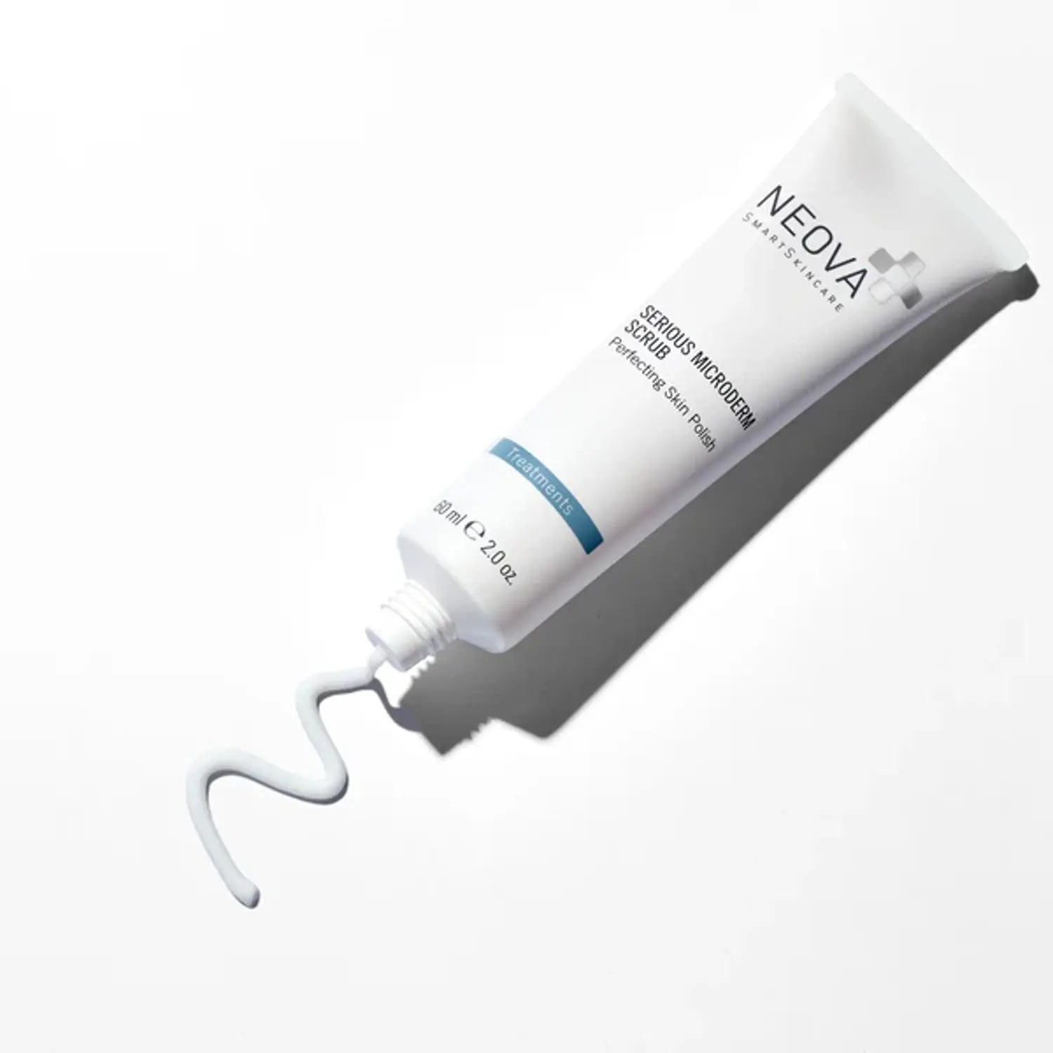 Neova microderm scrub exfoliating skin polish tube with flip-top cap, 2 oz.