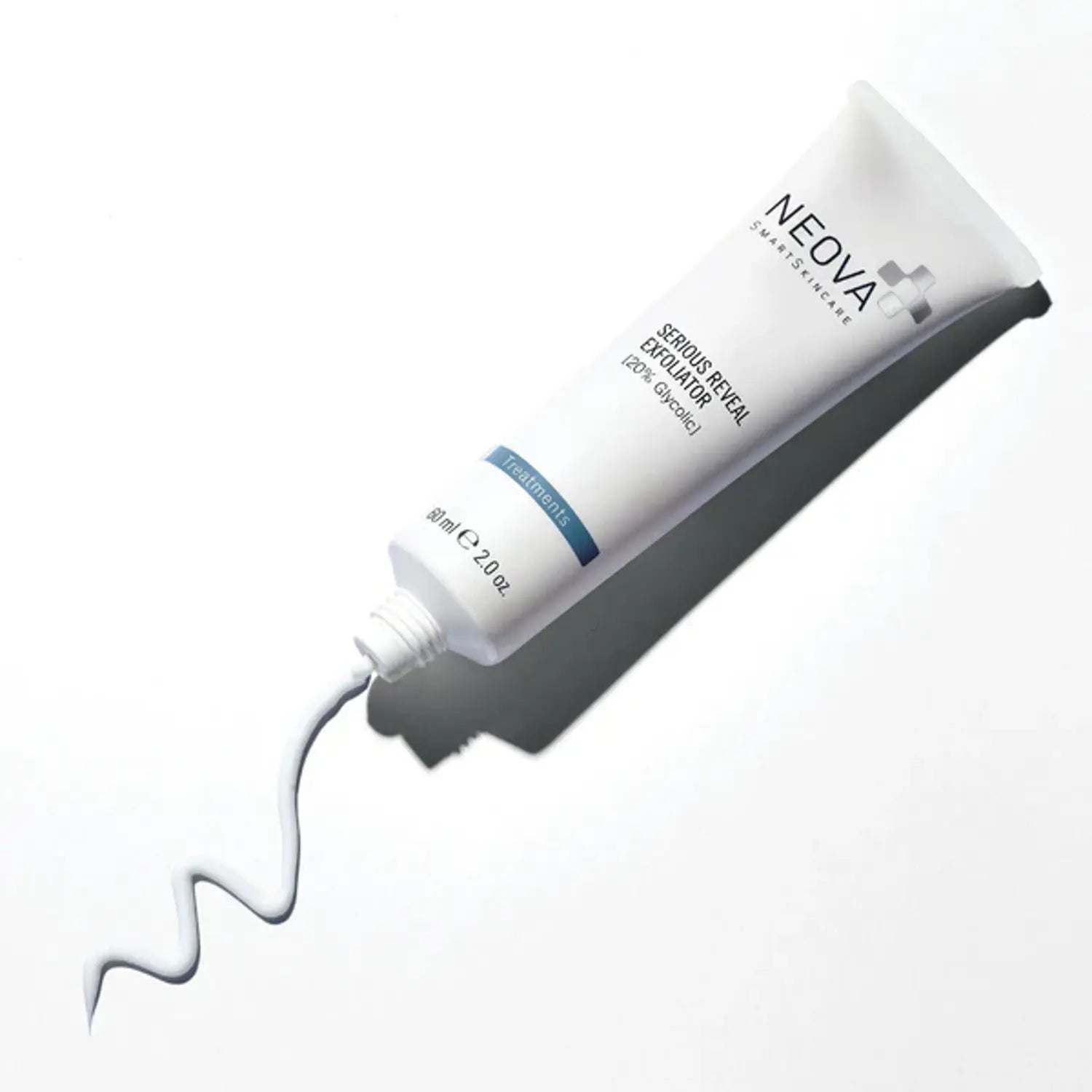 Neova Serious Reveal exfoliator tube with nozzle cap, 2 oz, 20% glycolic