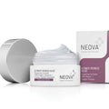 Neova Ultimate Redness Relief cream jar with open lid and boxed skincare, 1.7 oz.
