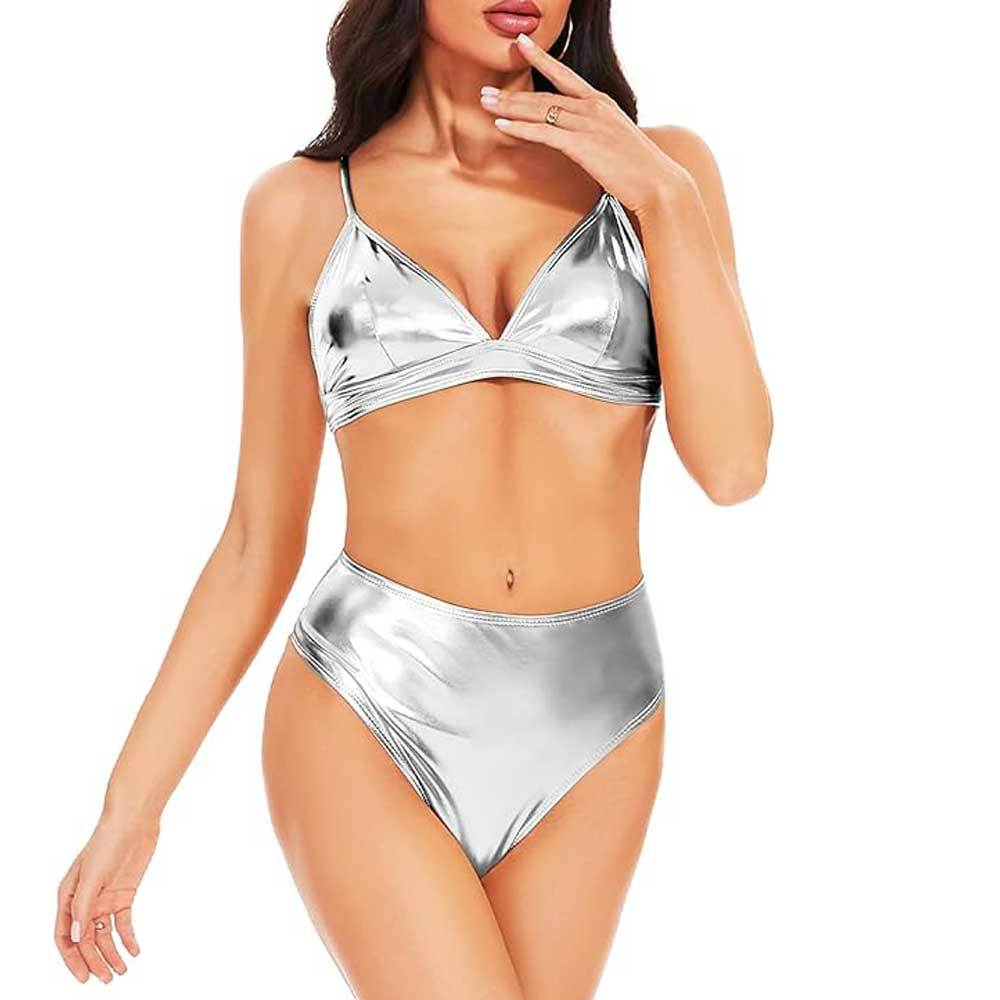 Split Bikini Lace up Swimsuit Split Swimsuit Two Piece