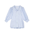 Retro V-neck shirt for female temperament Puff Sleeve Blouse Tops