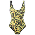 Flying Edge One Piece Women Swimwear Retro Cover Belly Slimming Swimsuit Chiffon Beach Dress