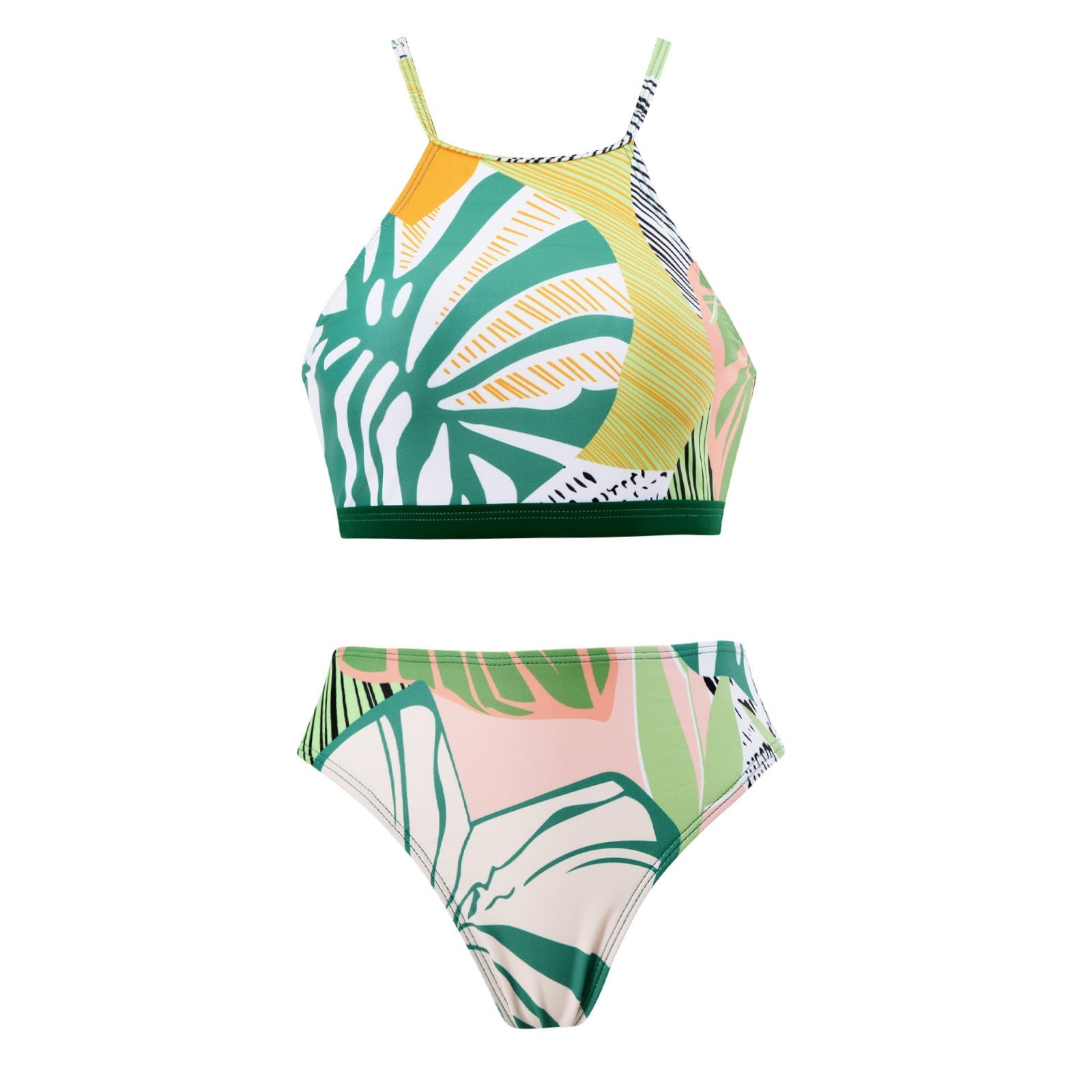Retro One Piece Swimsuit Women's Conservative Cover Belly Thin Skirt Spring Tassel Beach Skirt Set