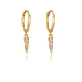 Flash Diamond Triangle Cone Earrings - Punk Style Women's Earrings