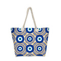 Evil Eye Beach Bag – Portable Travel Handheld Tote, Casual Shoulder Purse, Large Vacation Shopper