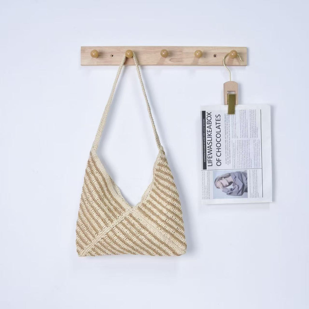 Fringe Cotton Rope Woven Bag – New Hollow-Out Straw Beach Tote, Ethnic Style Versatile Purse