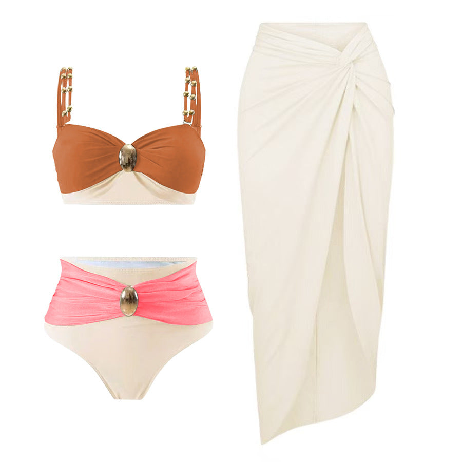Bikini Three Piece Sets How Many Sexy Swimsuit Women Split Solid Color Swimsuit
