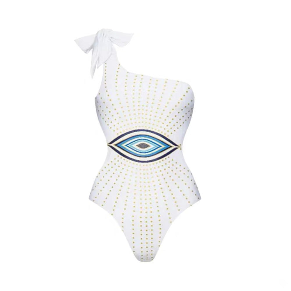 One Piece Springs Conservative Cover Belly Backless Sexy Swimsuit Women Chiffon Beach Dress