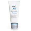 EltaMD Oil-in-Gel Cleanser squeeze tube, white with blue branding